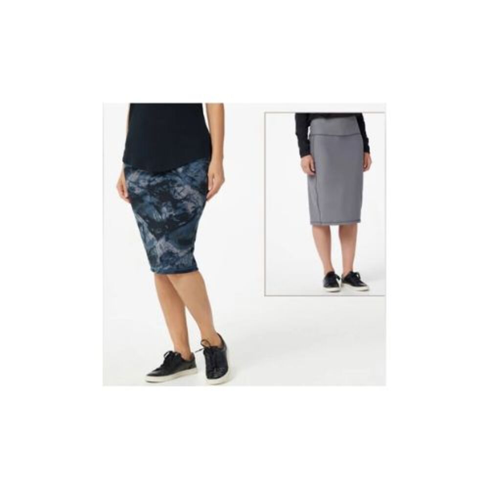 Women With Control By Renee Greenstein Shape Enhancing Reversible Skirt Sz LP